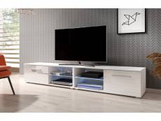 Meuble tv best , 200 cm, blanc - eclairage: sans leds