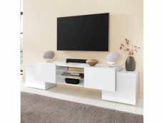 Meuble tv salon 4 placards 2 étagères en verre design pillon xl AHD Amazing Home Design