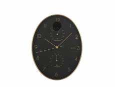 Mica decorations andy horloge murale - l27,5 x h35 cm - noir 1064290