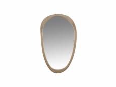 Miroir bois naturel-verre taille m - megruli - l 83 x l 2,5 x h 51 cm - neuf
