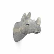 Patère Animal / Rhino - Bois sculpté main - Ferm