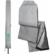 Pietvoss - Housse de protection pour parasol & séchoir En polyester Avec sac de rangement - Argent Gris