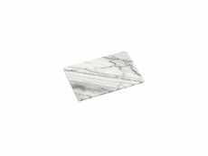 Planche à découper rectangulaire en marbre blanc - 30.5x20cm