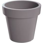 Pot en plastique avec support Lofly en couleur grise 13,4 (l) x 13,4 (l) x 12 (h) cm
