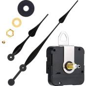 Rapanda - Mécanisme de remplacement du mouvement d'horloge à couple élevé avec aiguilles d'horloge pour cadrans de plus de 60 cm de diamètre - Noir
