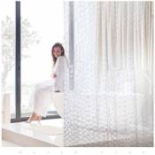 Rideau de douche transparent ou doublure 180 x 200 cm, doublure de douche transparente et résistante avec motif géométrique 3D, rideaux de douche