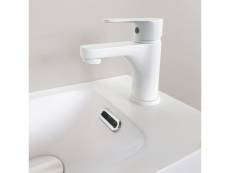Robinet lave-mains blanc - mitigeur eau chaude et eau froide flipo
