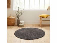 Shaggy - tapis uni rond - taupe 200 x 200 cm LIFE2002001500TAUPE