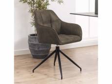 Smuk chaise de salle à manger pivotante zola brun ZSFU000502-BR