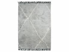 Steppe lignes - tapis tout doux lignes beige et gris clair 197x290