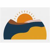 Sticker plat soleil 122x85cm multicolore Atmosphera créateur d'intérieur - Multicolore