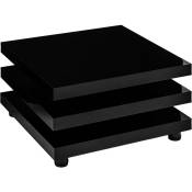 Table basse 360° plateaux pivotants, design Cube,