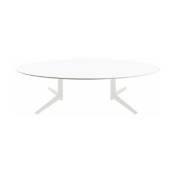 Table basse ovale blanche 192x118 Multiplo - Kartell