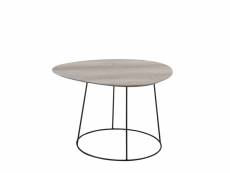 Table basse ovale en bois et métal - pearl 96391