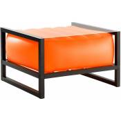 Table basse yomi eko avec cadre en aluminium éclairant orange