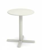 Table pliante Darwin / Ø 60 cm - Emu blanc en métal