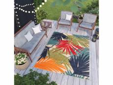 Tapiso patio tapis extérieur intérieur bleu vert rouge orange palmier 3d 80x150 FP39A CREAM 0,80-1,50 PATIO FLC