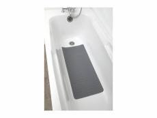 Tendance - tapis fond de baignoire en caoutchouc naturel 74 x 34 cm gris foncé