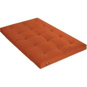 Terredenuit - Matelas futon goyave en coton 140x190 - Orange