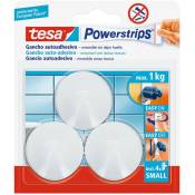 Tesa Powerstrips Jusqu'à 1kg Circulaire Blanc 57577