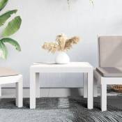 The Living Store - Table de jardin blanc 59x47x40 cm