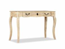 Vidaxl table console bois de manguier massif 120 x 50 x 80 cm 243987