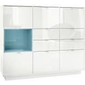 Vladon - Buffet haut Metro V2 Cabinet Commode Blanc