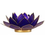 Zen Et Ethnique - Porte Bougie Fleur de Lotus Bleu