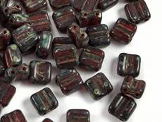 24pcs Silky Cut Block Beads - Tchèque Perles en verre