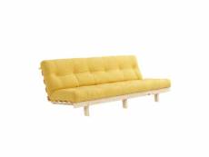 Banquette convertible futon lean pin coloris jaune