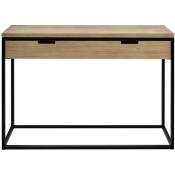 Box Furniture - Table d'entree – Console avec tiroir Icub 35x120x82 cm. Noir. - Noir
