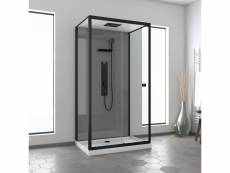 Cabine de douche hydromassante 110x80 receveur bas