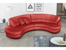 Canapé en cuir italien de luxe 5/6 places bretini rouge foncé, côté accoudoir droit