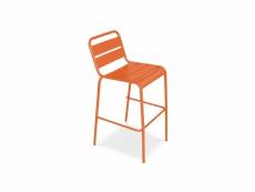 Chaise haute de jardin en métal orange - palavas