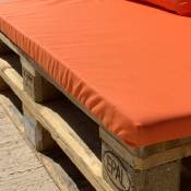 Coussin d'assisse pour palette - Orange - 80 x 120 x 10 cm
