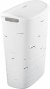 CURVER | Coffre Ruban 47L avec couvercle, Blanc, Laundry Hampers & Baskets, 45,7x27,3x59 cm