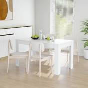 Design In - Table à manger,Design Scandinave,Table de salle à manger Blanc 140x74,5x76 cm Bois d'ingénierie HH53001