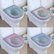 Ensoleille - 4pcs coussins de couverture de siège de toilette coussin de toilette de salle de bain plus chaud, anneau en plastique intégré universel