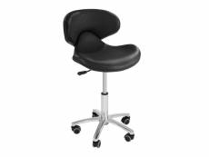 Fauteuil siège chaise à roulette coiffure noir helloshop26 14_0001618