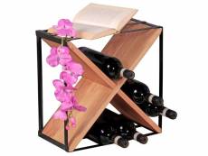 Finebuy casier à vin bois massif porte-bouteilles de vin 37 x 37 x 20 cm | casier à bouteilles pour 16 bouteilles - range bouteilles vin