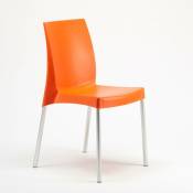 Grand Soleil - Chaise plastique pour bar cafè Boulevard italienne Couleur: Orange