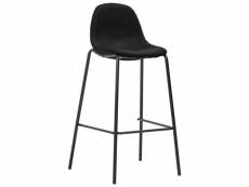 Icaverne - tabourets de bar collection chaises de bar 6 pcs noir tissu