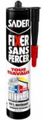 Mastic de Fixation Sader Fixer Sans Percer Tous Travaux - Blanc Cartouche 290ml
