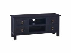 Meuble tv | banc tv armoire de rangement café noir clair 100x30x45 cm bois d'acajou massif meuble pro frco53118
