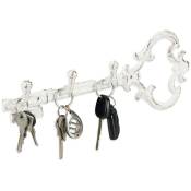 Panneau à clés, 3 crochets, forme de clef décorative,