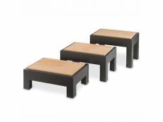 Présentoir table en bois avec planche à découper - h 12 à 21 cm - pujadas - - dm laquée et hêtre21 cm