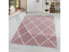 Scandi colors - tapis scandinave coloré - rose et blanc 120 x 170 cm RIO1201704601ROSE