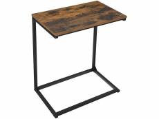 Stelly - table d'appoint style rustique salon/chambre à coucher - 55x35x66 cm - table à café - marron