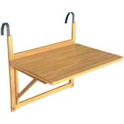 Table d'appoint en bois pour balcon. rectangulaire.