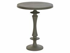 Table d'appoint ronde en aluminium coloris vert mousse - diamètre 40 x hauteur 50 cm
